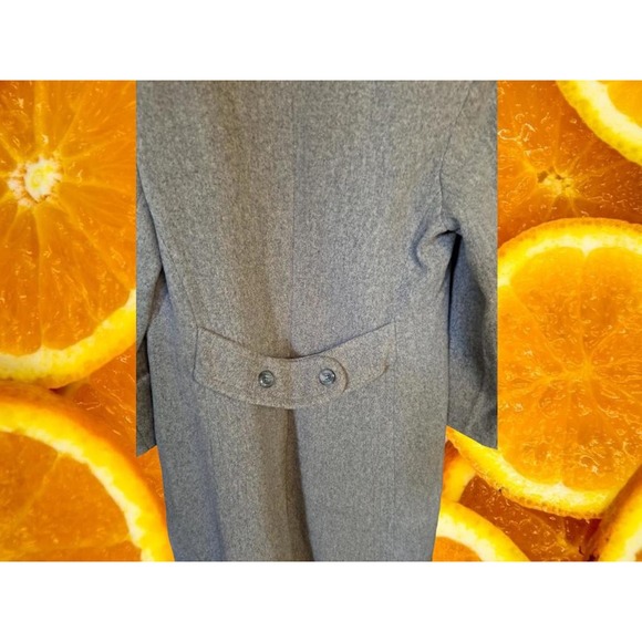 Prime Source Long Double Breasted Wool Coat with Faux‎ Fur Collar - Picture 8 of 9